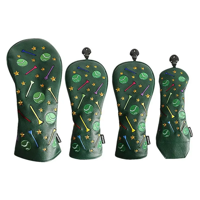 

Golf Club Head Covers Lightweight Golf Club Head Cover Set 4 Pcs Pu Leather Golf Club Headcovers Set Fits All Fairway And Driver