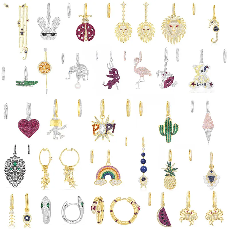 

LIDU, классические серьги из стерлингового серебра 925 пробы в виде льва, слона, кролика, серия с животными, модные ювелирные изделия, подарки дл...