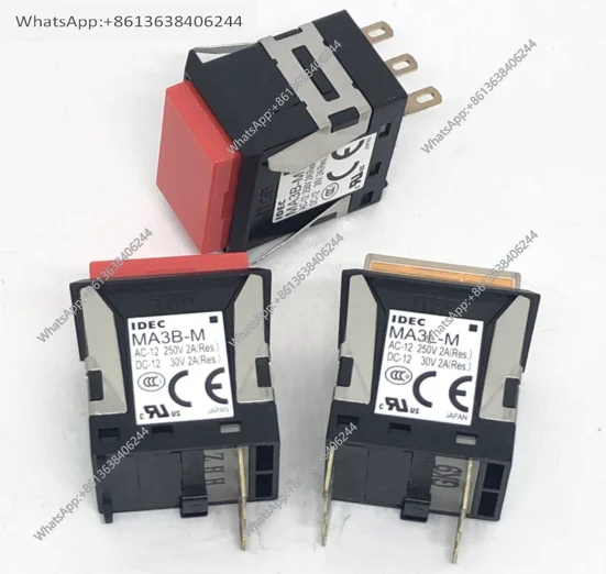 Фото IDEC подлинный Hequan MA3L-M1341G с самовозвратом MA3L-M5341Y R pW A переключатель 6 контактов 24 В №3