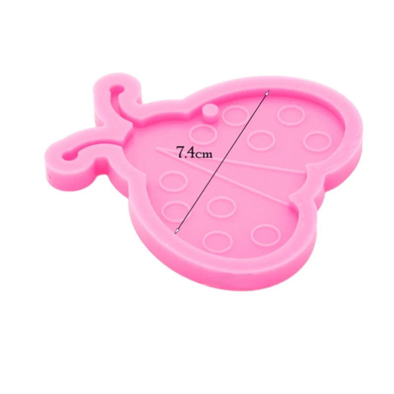 

B36D 4 Pcs Cute Bee Keychain UV Epoxy Resin Molds DIY Honeybee Pendant Silicone Mould