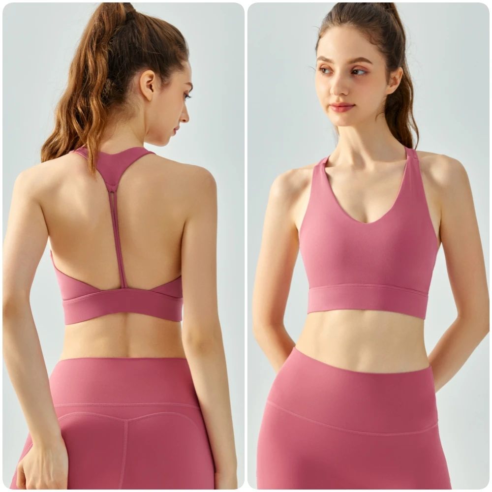 Майка Эмили для занятий йогой Интегрированный топ с подвесной шеей и красивой