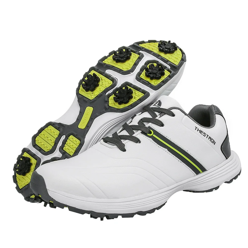 Golf Shoes Professional with Spikes,Golf Sneakers for Men Waterproof Golf/Tennis Sneakers Outdoor Anti Slip Walking Footwears