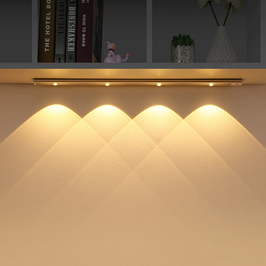 Rechargeable Motion Sensor Night Light Wireless LED Under Cabinet Light Closet Lamp Smart Kitchen Wardrobe Room Indoor Lighting