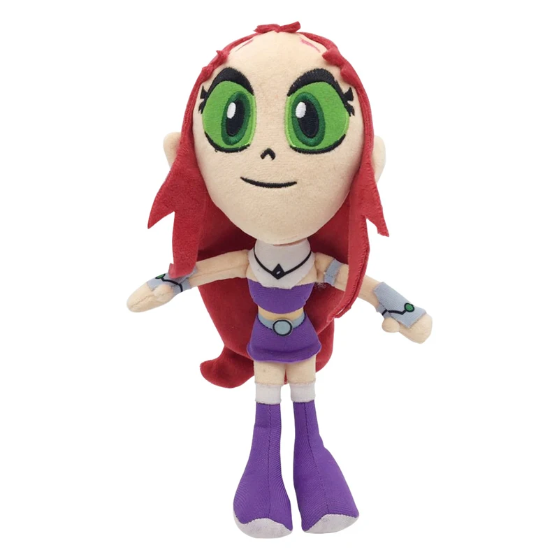 Плюшевые игрушки фильмы Teen Titans Go кавайные куклы Робин киборг старфайр Ворон
