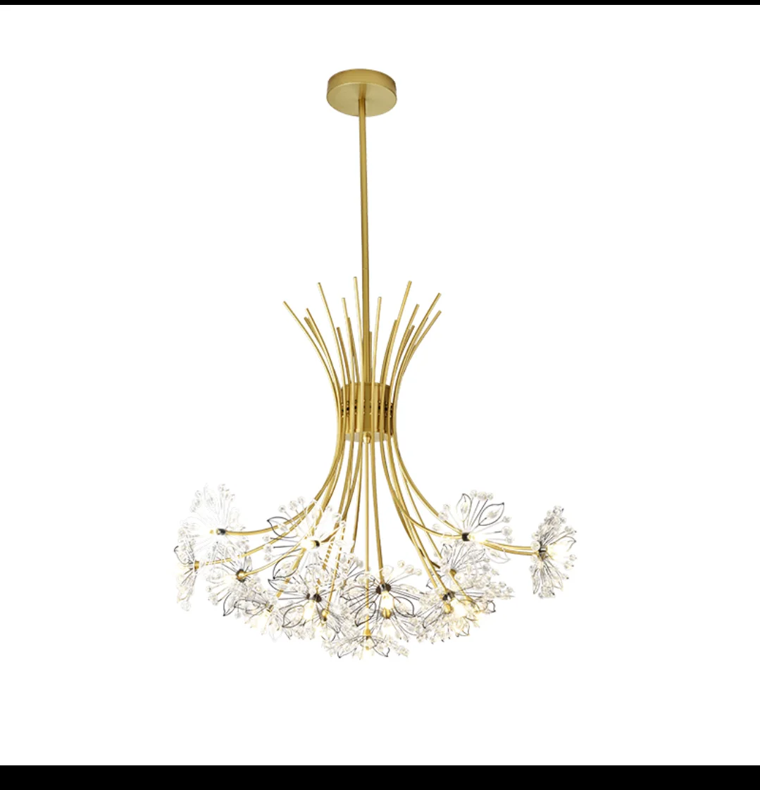 

Nordic Post-modern LED Ceiling Chandelier Dandelion Crystal Pendant Lamp Access Bedroom Corridor Dining Cafe Room Decor