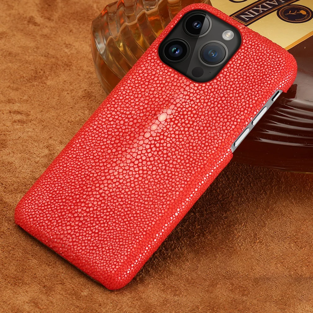Чехол для телефона из натуральной кожи ската iPhone 15 12 11 13 14 Pro Max 14Pro 13Pro 15Pro 15Plus 14Plus