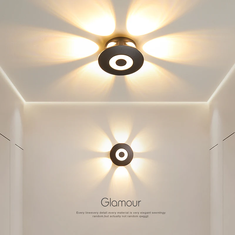 

Художественная Минималистичная круглая настенная лампа, современный дизайн 2023, новая потолочная лампа для прихожей, коридора, двойного назначения