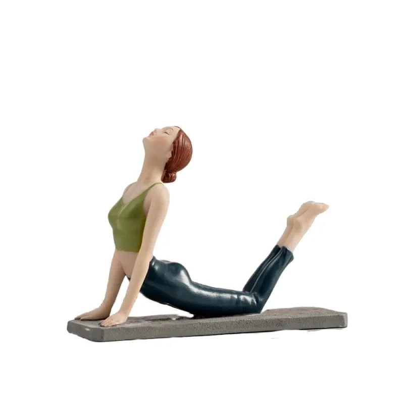 Resin Handicraft Artificial Figure Sculpture Yoga Movement Yogi Girl Statue Decorative Figurines Home Decoration Accessories