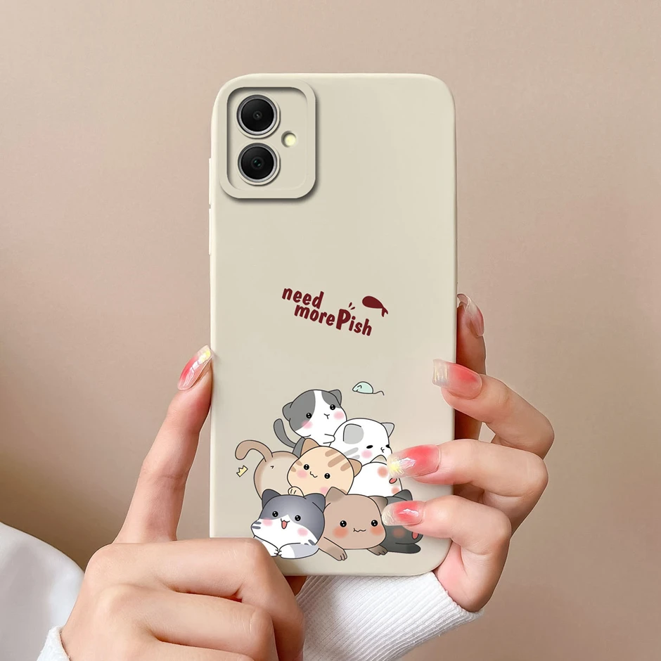 Чехол для Samsung Galaxy A05 A 05 противоударный чехол из жидкого силикона в мультяшном