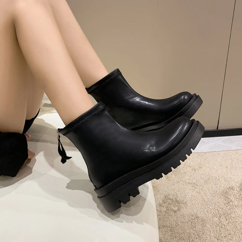 

Long Boots Women's Knight Boots Thick-soled Boots 2022 Spring and Autumn New Short Boots Small and Knee-length Women Boots