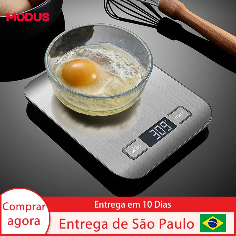 

10 kg Stainless Steel Digital Kitchen Scale for Measuring Baking and Cooking