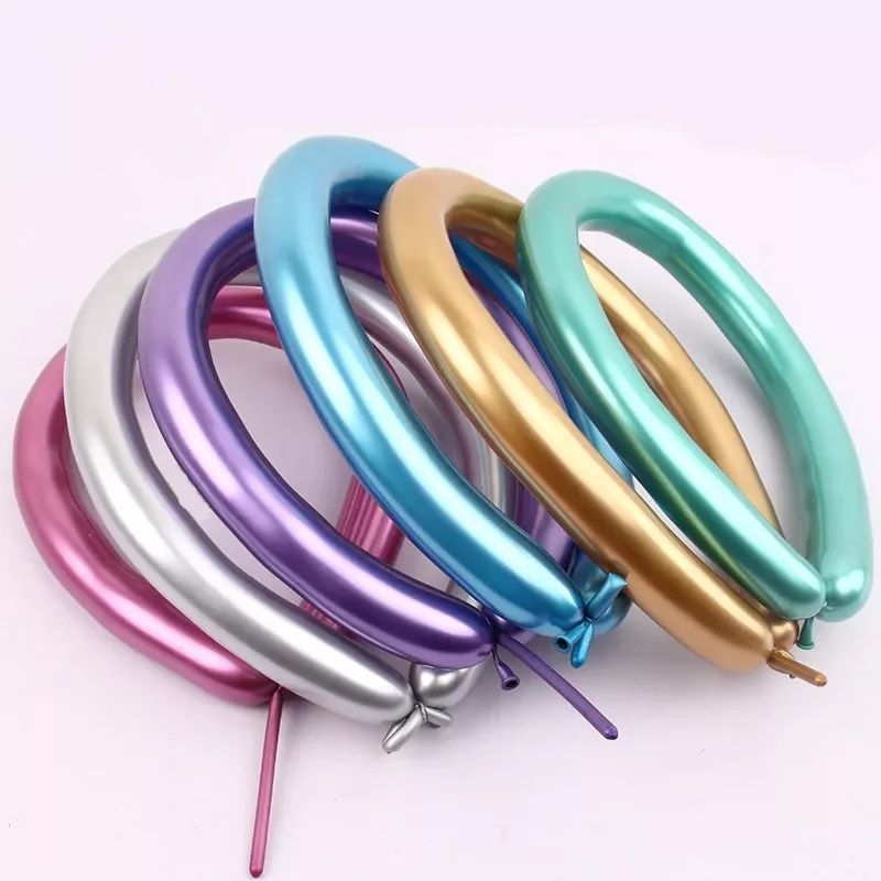 

Chrome Metallic Magic Long Latex Air Helium Balloons Baby Shower Wedding Birthday Party Decorations Kids Infatable Globos