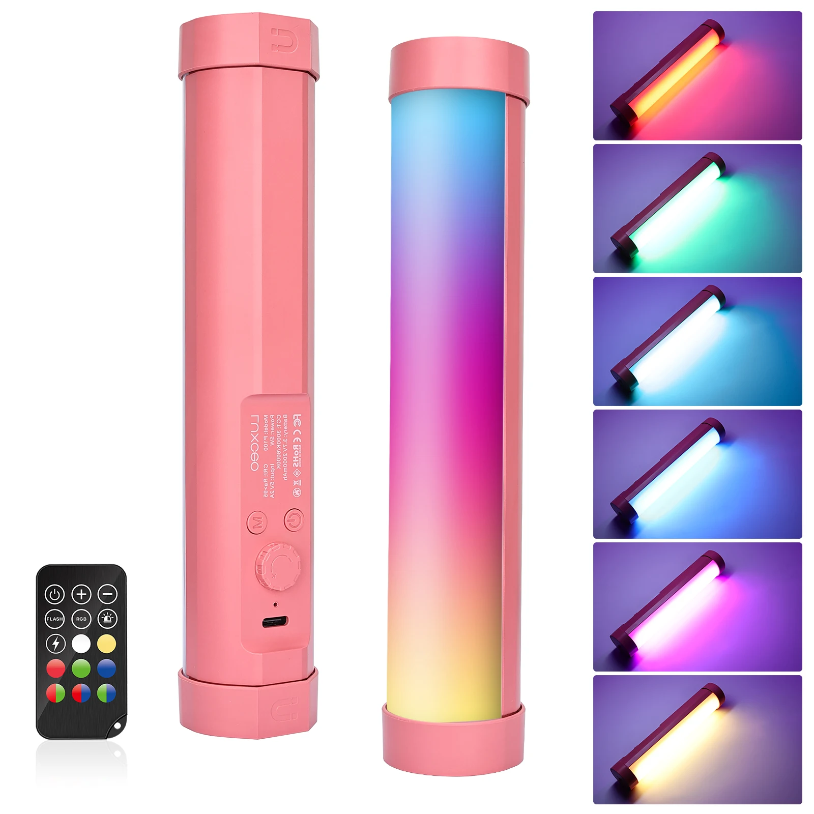 

LUXCEO Portable Video Light Wand Rechargeable Lamp RGB Tube for Photography 2000mAh Mini Light Stick with Magnetic for TikTok