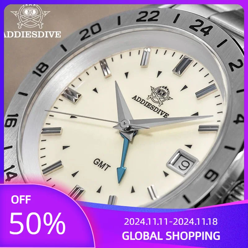 Мужские наручные кварцевые часы ADDIESDIVE цвет в ассортименте