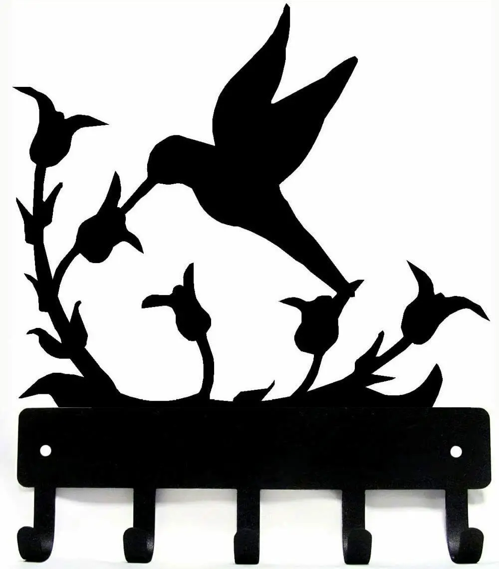 

Hummingbird Key Rack Hanger - Small 6 Inch Wide Hanger In The Hallway Wall Key Holder Bathroom Accessories