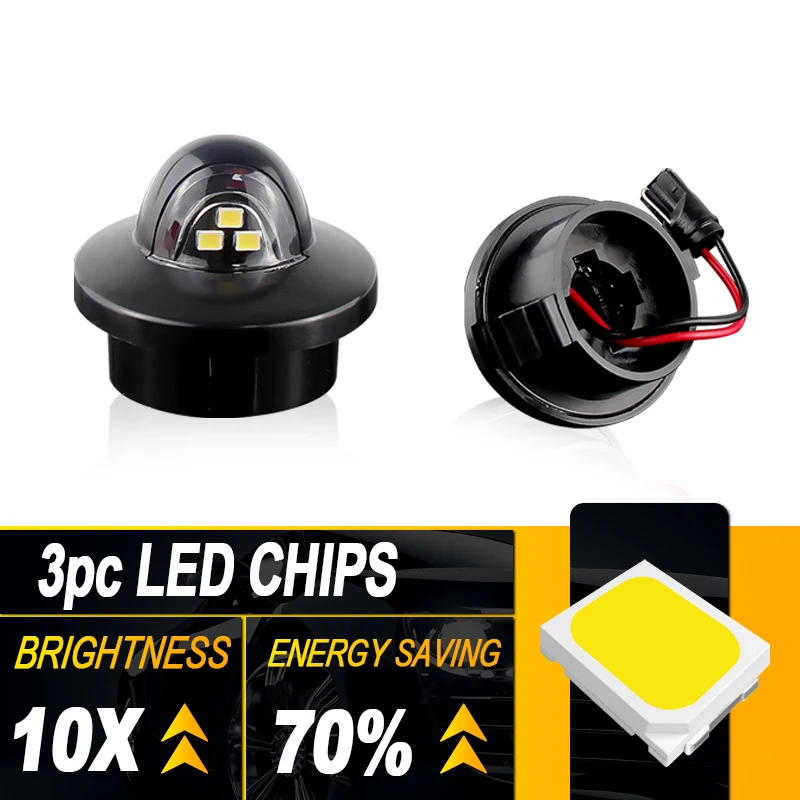 2x светодиодные фонари номерного знака лампа автоматического автомобильный