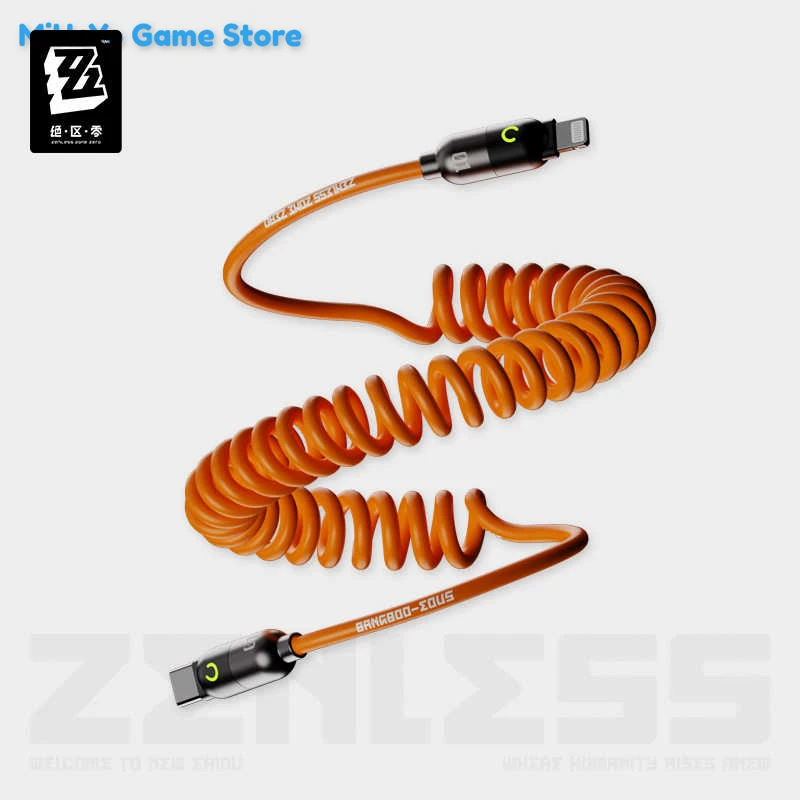 Фото ZZZ оригинальный кабель для передачи данных Bangboo Zenless Zone Zero, официальная оригинальная тематическая серия, пружинный кабель для быстрой зарядки, подарки на день рождения №5