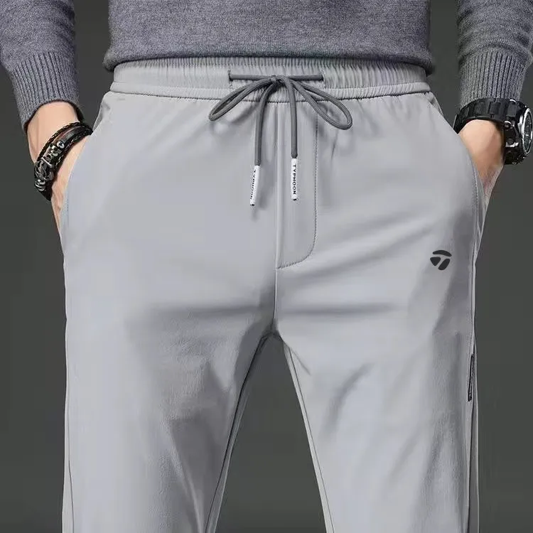 

Men's Golf Pants Autumn Winter Golf Wear elastic waistband Thicken Warm Loose Trousers Elasticity Man's Casual Sports Trousers