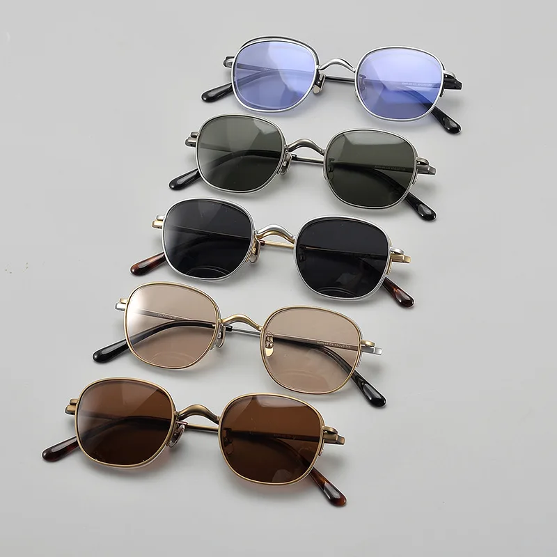 Оправа для очков Ультралегкая титановая винтажные Полуободковые Квадратные