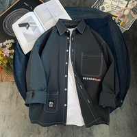 casual shirts for men 2022 new fashion spring summer single breasted turn down collars tops casual streetwear mens clothes