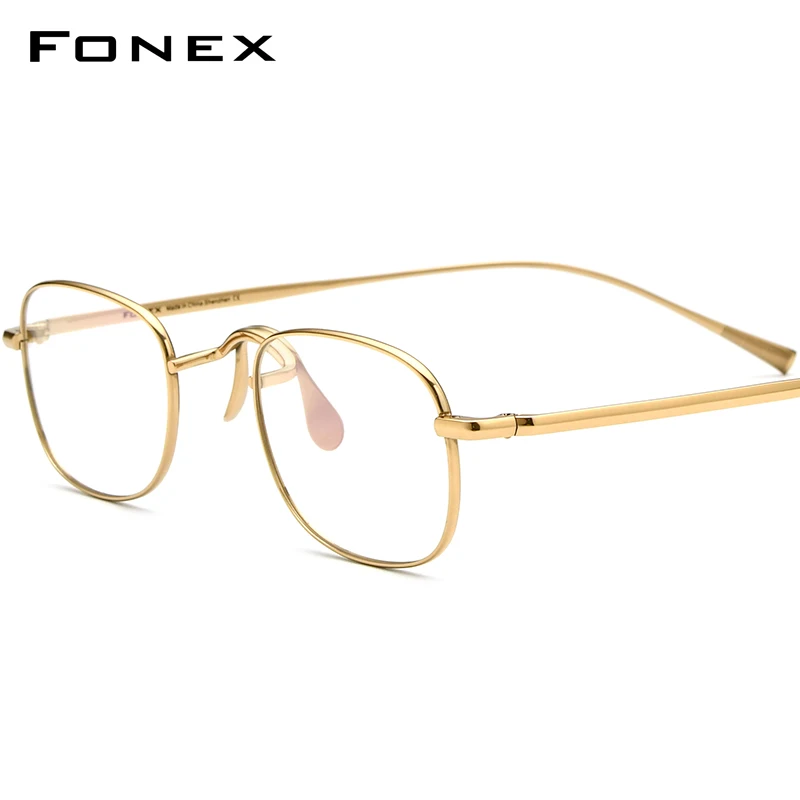FONEX Pure Titanium Glasses Men Square Prescription Eyeglasses for Women 2022 New Myopia Optical Frame Eyewear F85739