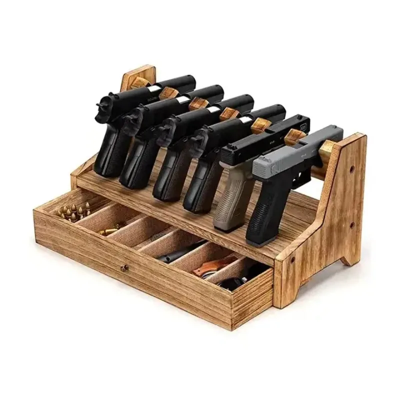 Держатель для пистолета с отверстиями 6/4 дюйма деревянный держатель безопасного