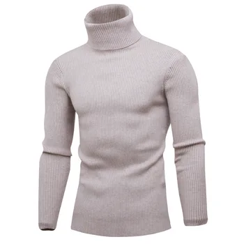 New Autumn Winter Turtleneck Sweater Men Solid Color Casual Knitted Pullovers Sweater Mens Slim Fit Pullover Mens Clothing 2022 1