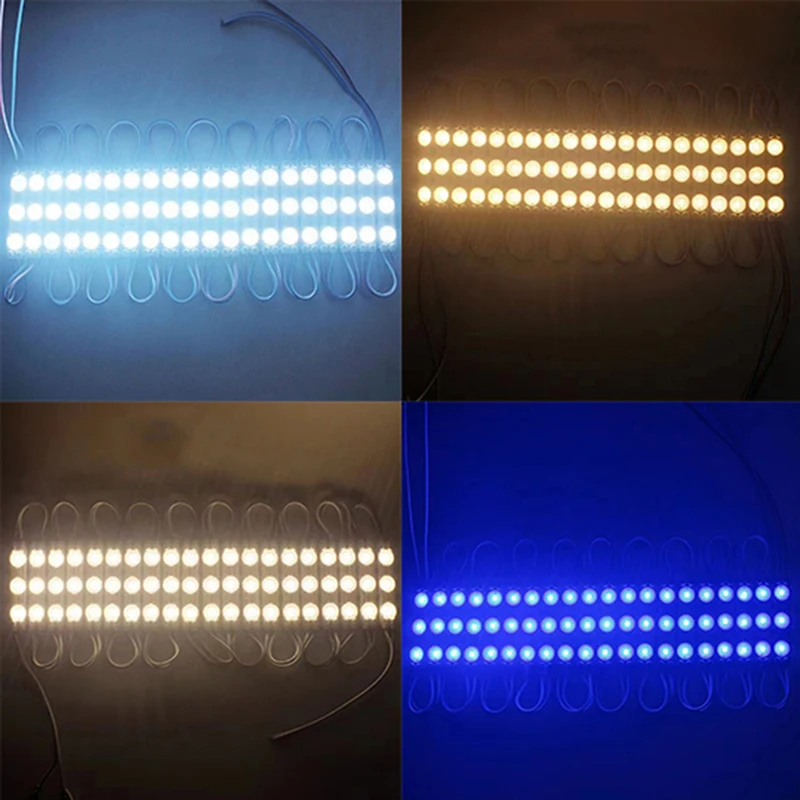 20 шт. DC12V SMD 3 светодиодный модуль впрыска водонепроницаемый IP67 декоративный 2835