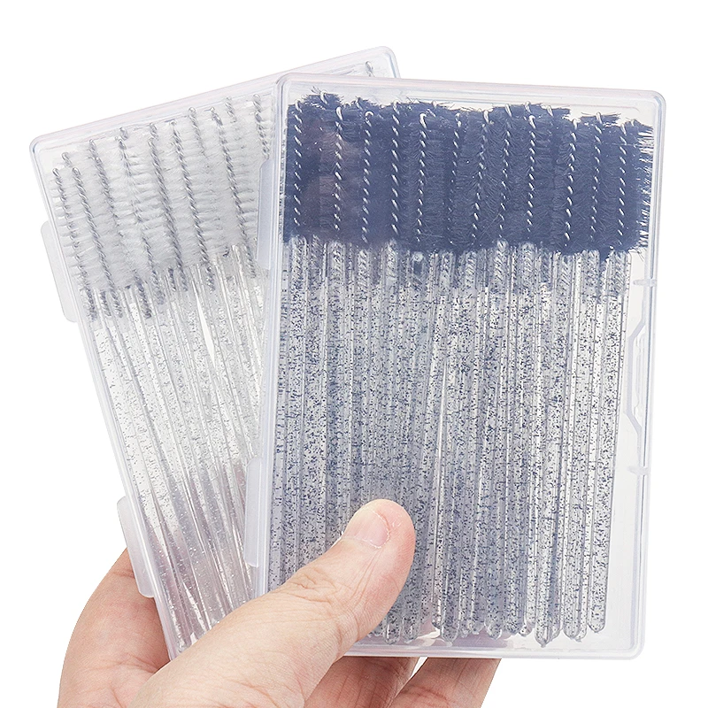 50 шт./коркор. одноразовая кисть для ресниц со стразами бриллиантовая ручка