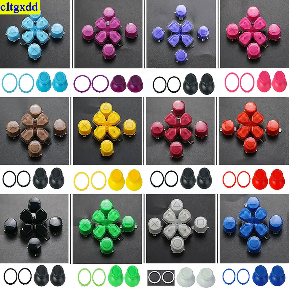 

1 set FOR PS5 controller replacement Dpad and ABXY jelly button+rocker cap mushroom head trigger key maintenance parts
