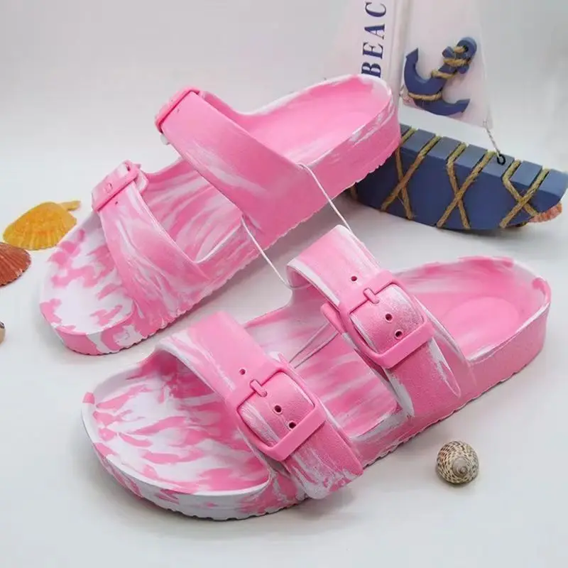 Сандалии на плоской подошве для мужчин и женщин повседневные удобные тапочки