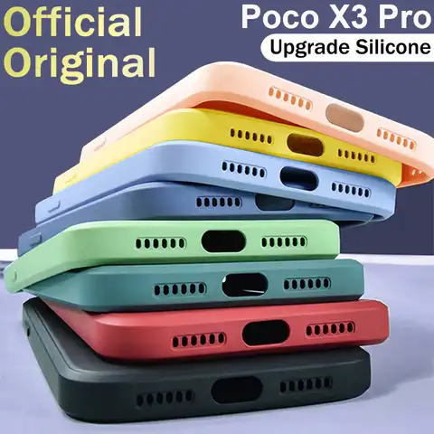 Оригинальный квадратный Мягкий силиконовый чехол Poco x3 x3 pro x3 nfc для Xiaomi Poco X3 Pro X3 NFC защитный чехол для объектива камеры поко X3 про х3 нфс х3 про ...