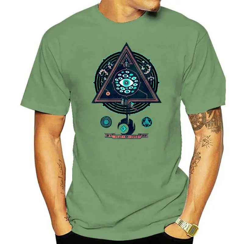 

one yona Design All Seeing Eye Men T-shirts Graphic Tshirt Geometric Tops Mandala Tee Octopus Cotton Clothes Father Day Gift