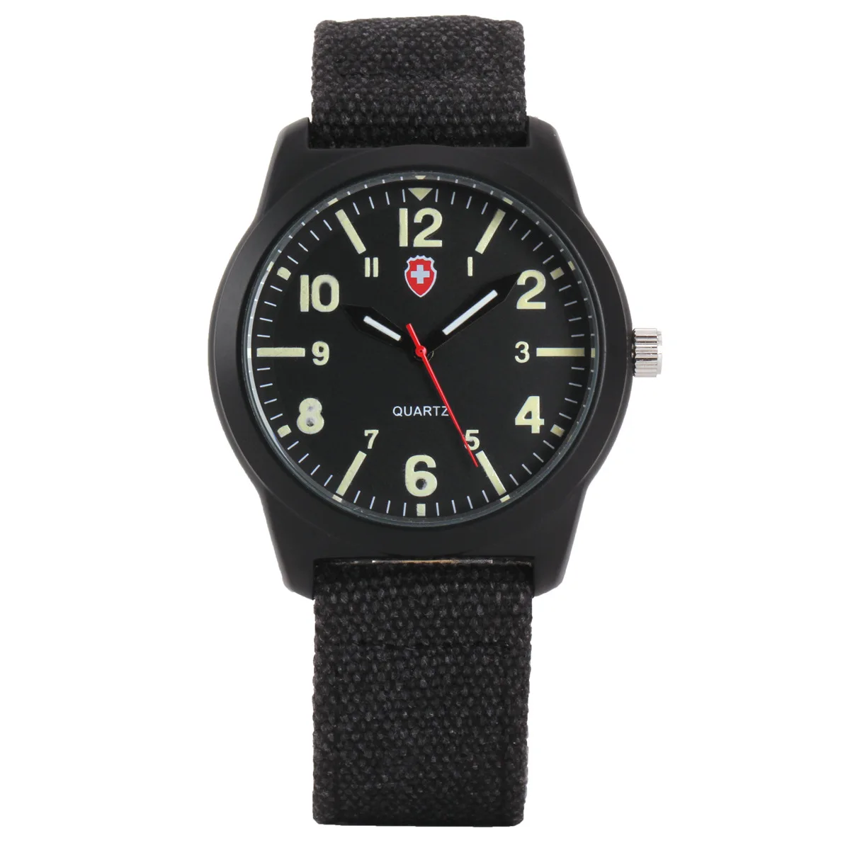 2023 new fashion hot selling simple canvas belt luminous men's and women's watches quartz watch