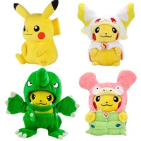 11 styles pokemon cross dress pikachu plush doll bulbasaur squirtle psyduck eevee jigglypuff kids christmas gifts for children