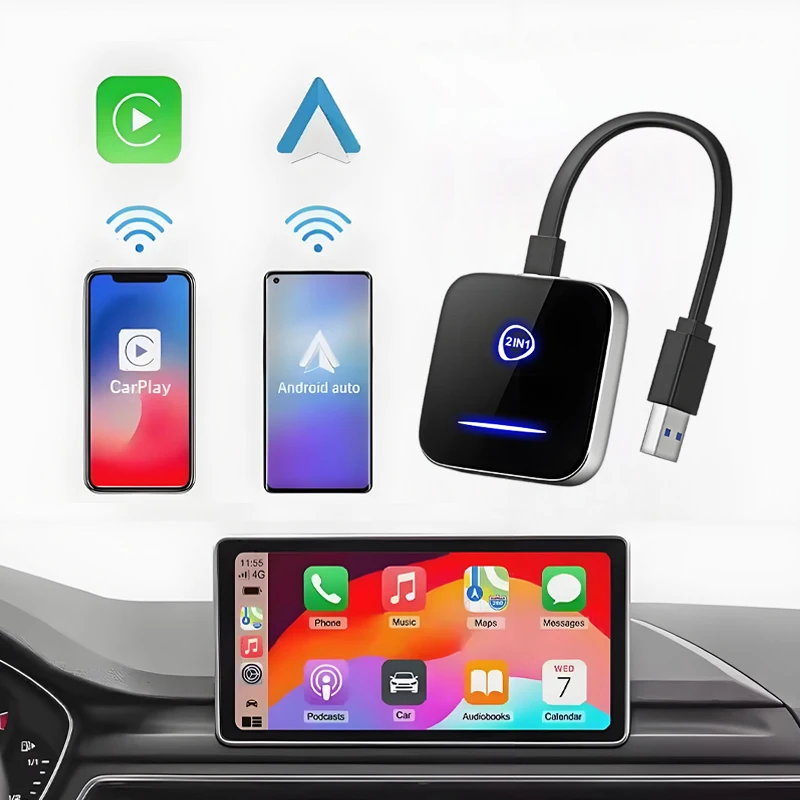 Для Volkswagen T-Roc A1 Mini 2in1 WiFi Обновление Plug and Play Беспроводная связь Apple CarPlay и Android
