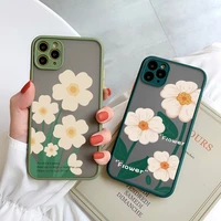 ins art color block flower phone case for iphone 11 12 13 mini pro max 7 8 plus se 2020 xr x xs max hard back shockproof cover