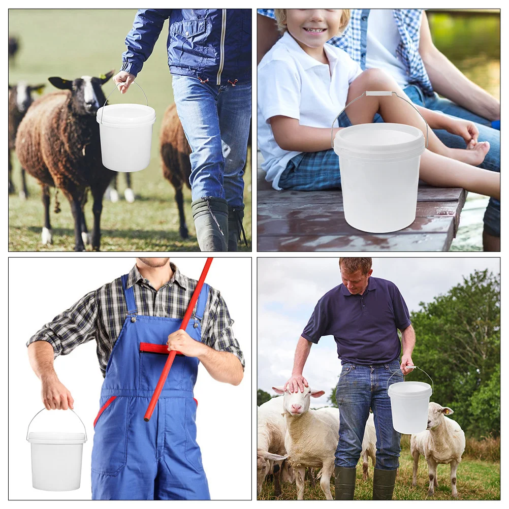 Пластиковое ведро для бочки 5-галонное с крышкой и ручкой контейнеры на 1 литр