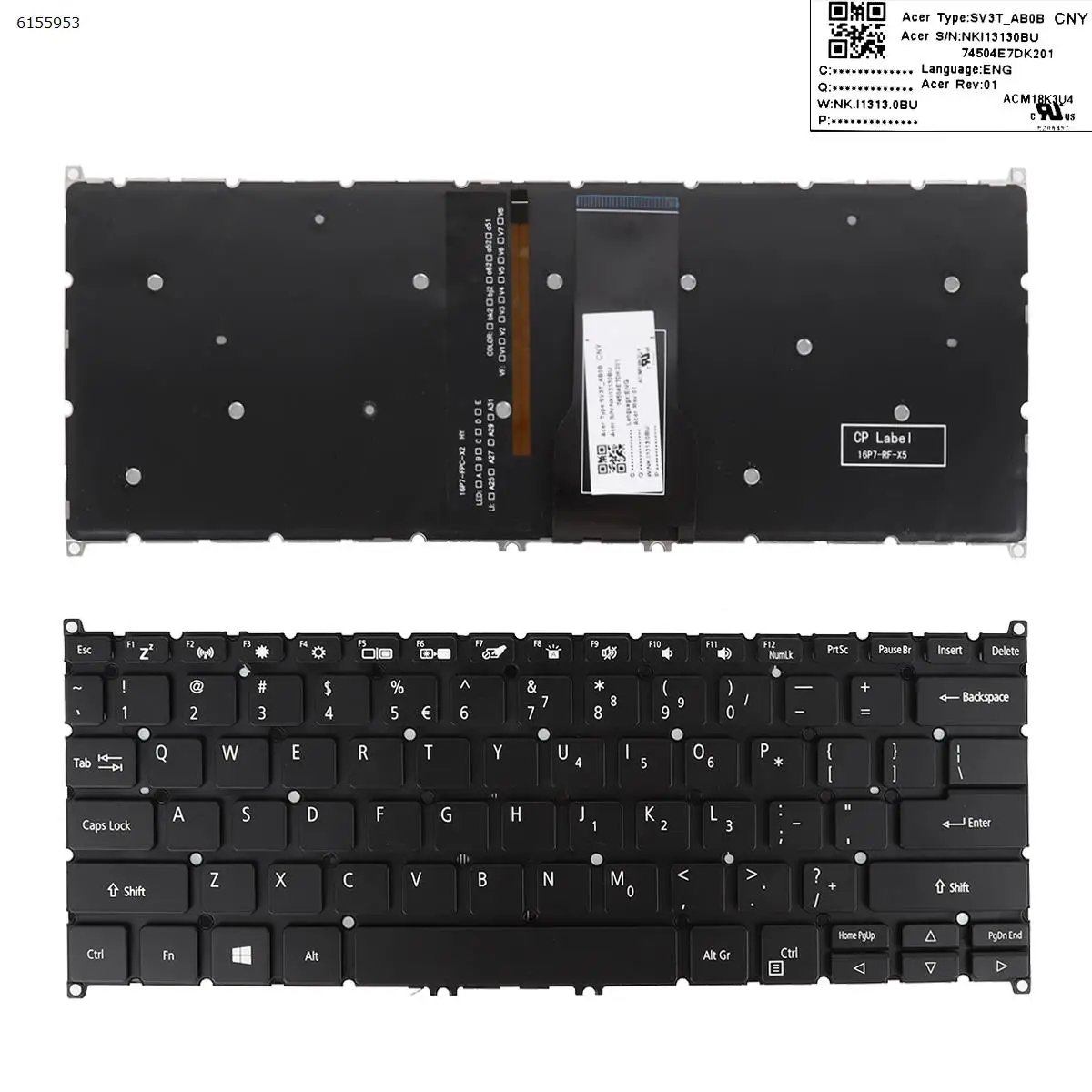 

US Laptop Keyboard for ACER Spin SP513-52 SP513-53 SP513-53N SP314-51 SP513-52N SP513-52NP SP314-53N BLACK Backlit