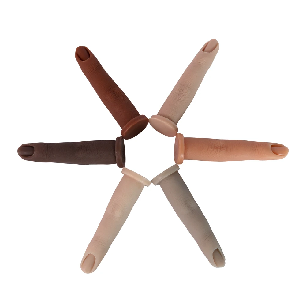 

Finger for Manicure All Nail Training Hand Mannequin Fingers Practice Nails Everything Acrylic Hands Fake Silicone Art E024