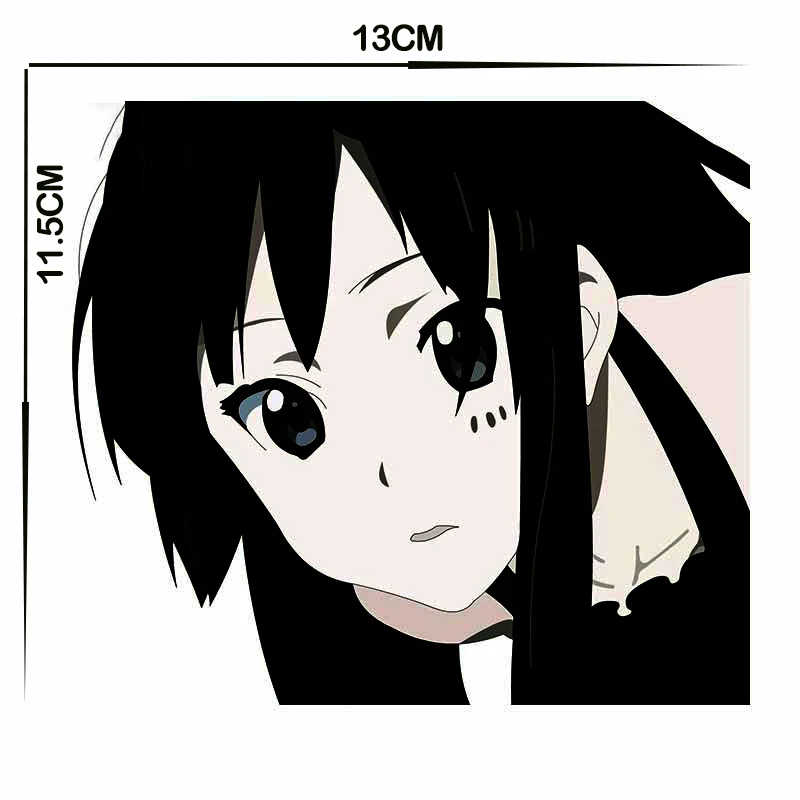 

Стикеры K-on на автомобиль с изображением героев мультфильмов, модная наклейка, декоративное оформление в виде зернистого бампера, 13 см X 11,5 с...