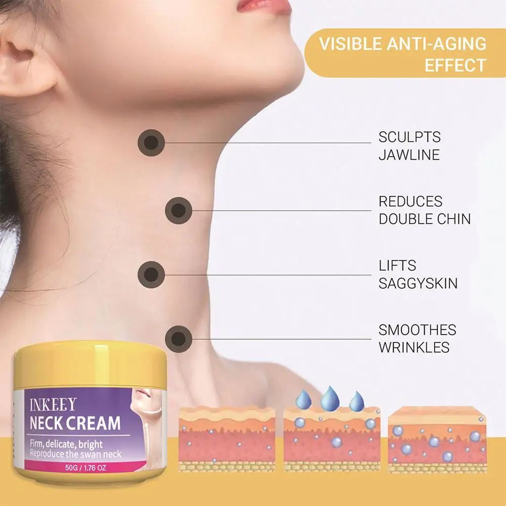 

50g Neck Firming Cream Tightening Neck Lift Neckline Products Skin Wrinkle Anti-Aging Wrinkle Whitening Anti Care Dark U7C2
