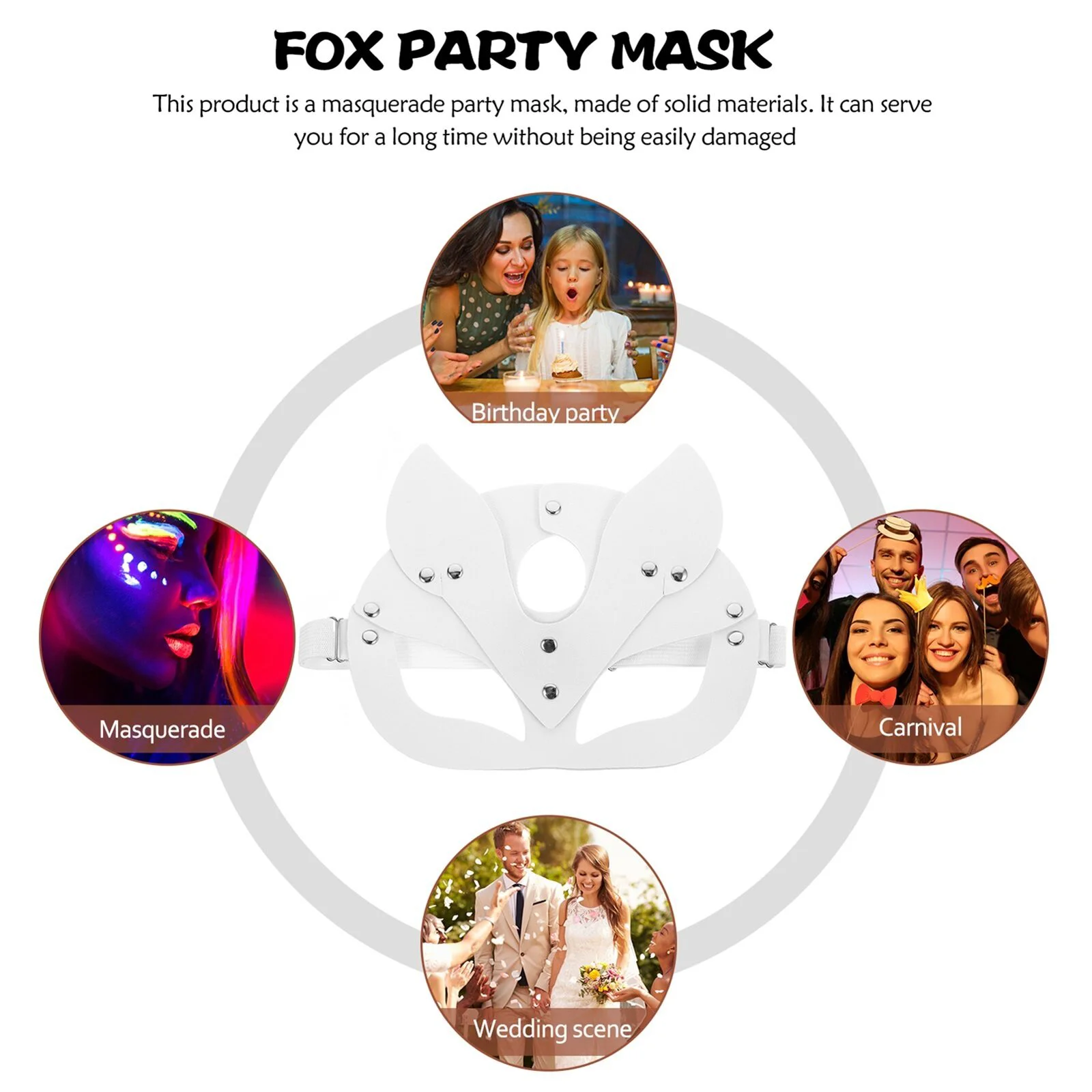 

Clothing Fox Cosplay Mask Punk Style Gothic Masks Masquerade Party Carnival Prop Halloween Decoration