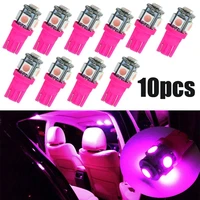 10 pcs w5w t10 5050 5smd car led light bulbs super bright width lamp license plate lights indicator modified parts