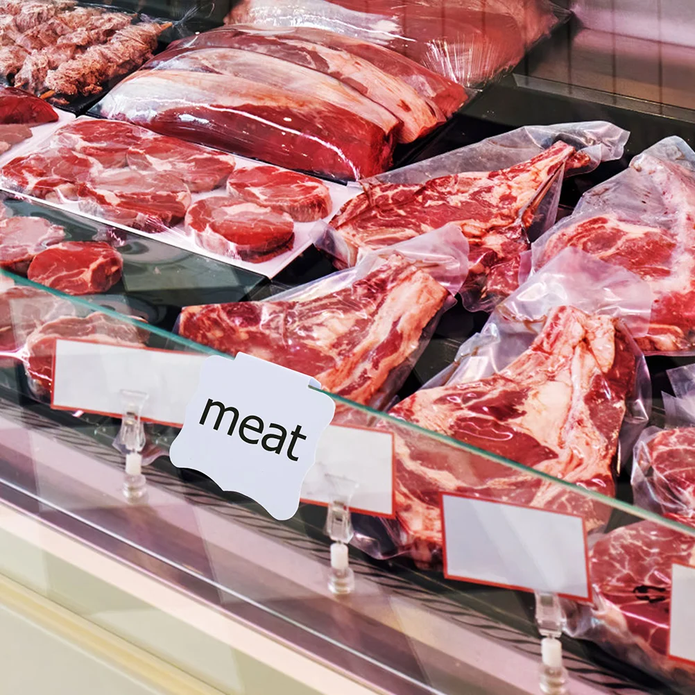 _ Цена На этикетки корзина вывеска полка ярлыки дисплей съемные белые зажимы