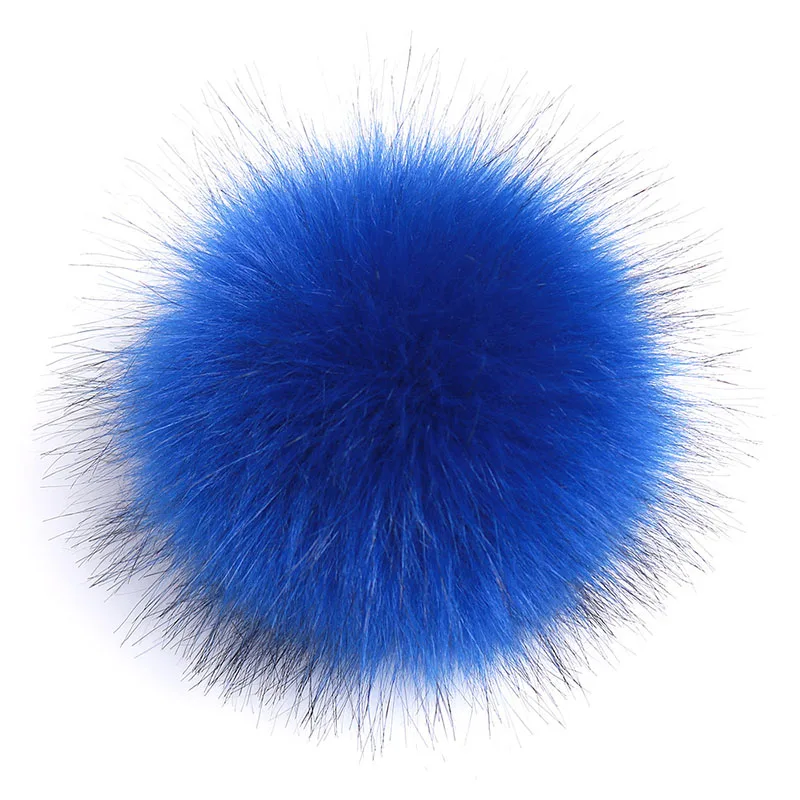

Colorful 10cm Faux Fur Pompom Big Natural Raccoon Fur Pompon Foxes Hat Fur Pom Hats Caps Knitted Hat Cap DIY Decoration Soft New