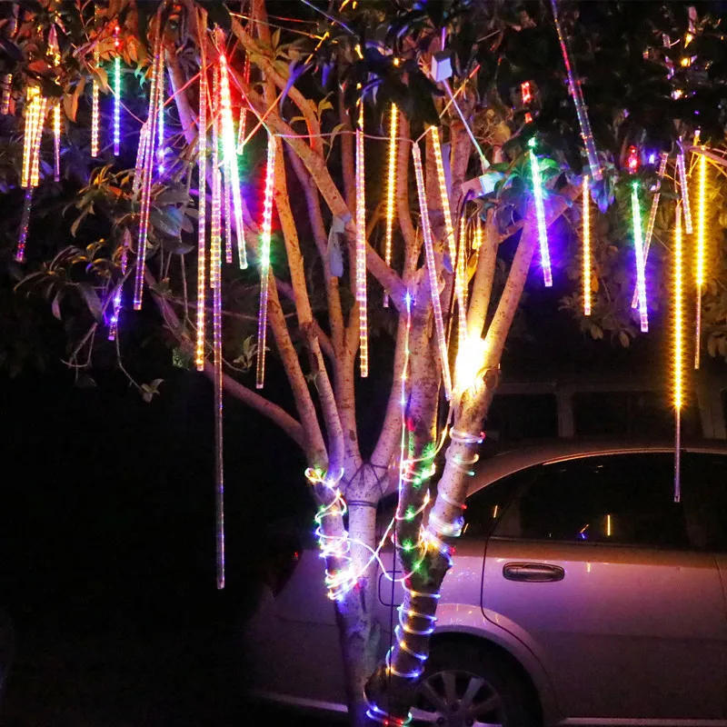 

Christmas Decoration Lights Waterfall Light Christmas Tree Decoration Pendant Meteor Shower Led Solar String Lights Outdoor Led