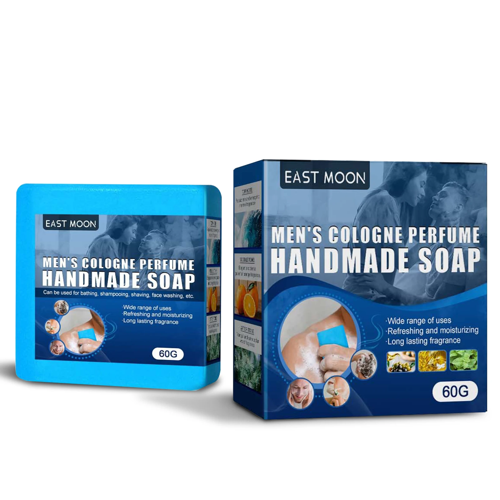 

Одеколон, голубое мыло, мужское ароматическое мыло, мыло для ванны, жирный мужской аромат, чистое эфирное масло, натуральное мыло