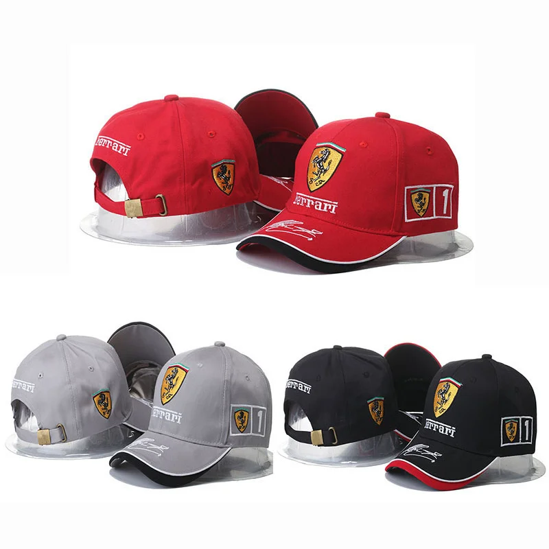 Бейсболка для Ferrari F1 гоночного автомобиля хлопковая Кепка с вышивкой дышащая