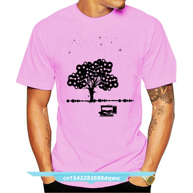Футболка мужская с круглым вырезом 100% хлопок принтом дерева |